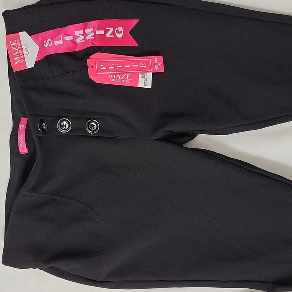 Maze Collection Slimming Black Pants - Picture 2 of 7